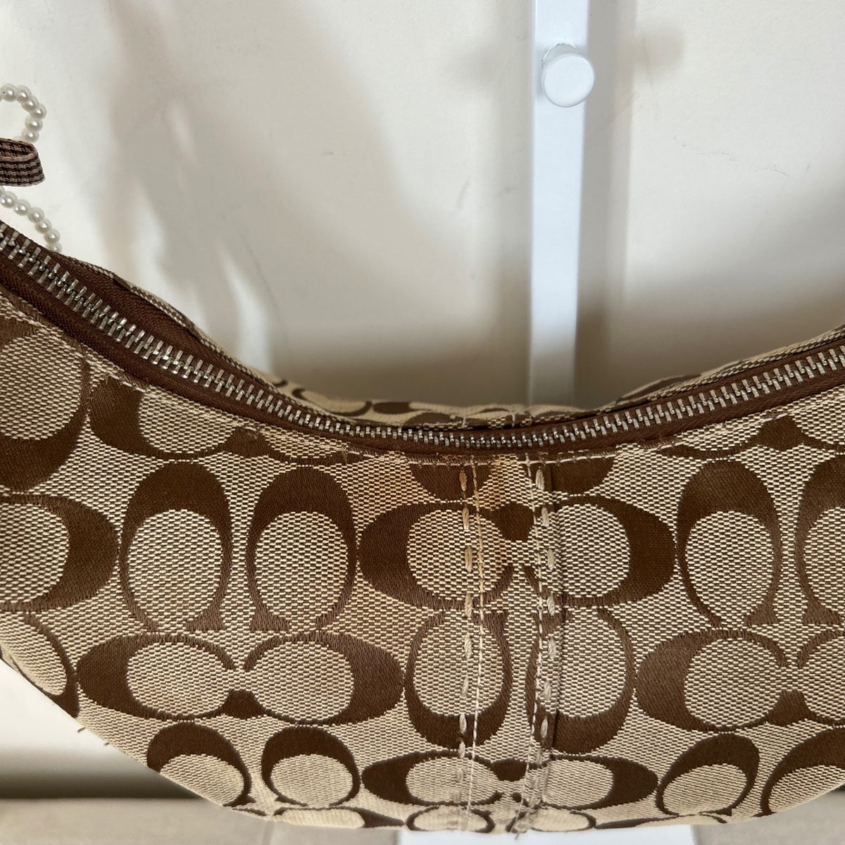 Coach Brown Monogram Hobo Shoulder Bag J0767-11575