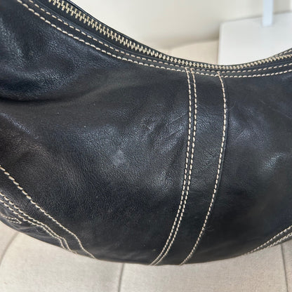 Coach Black Leather Hobo Shoulder Bag G06D-10031