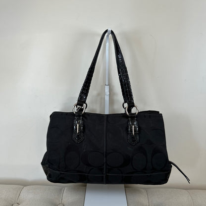 Coach Black Monogram Penelope Shoulder Bag L1173-18966