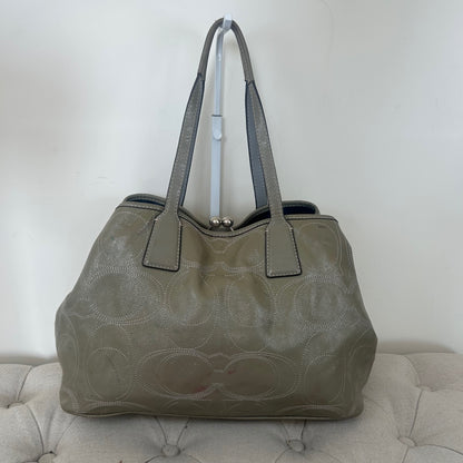 Coach Green Patent Kisslock 3 Compartment Shoulder Bag E1182-F15658