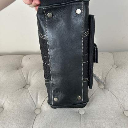 Coach Black Monogram Soho Satchel Top Shoulder Bag H05S-3647