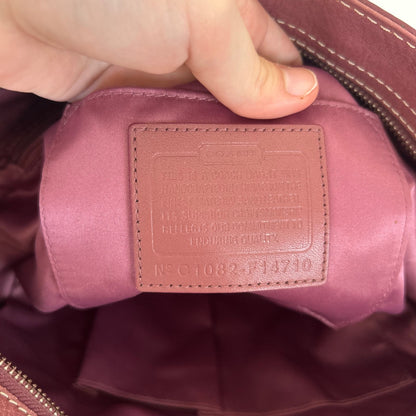 Coach Zoe Pink Purple Signature Monogram Shoulder Bag C1082-F14710