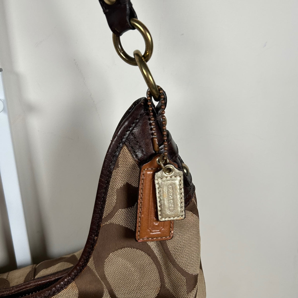 Coach Brown Monogram Medium Ergo Shoulder Bag E1071-F15179