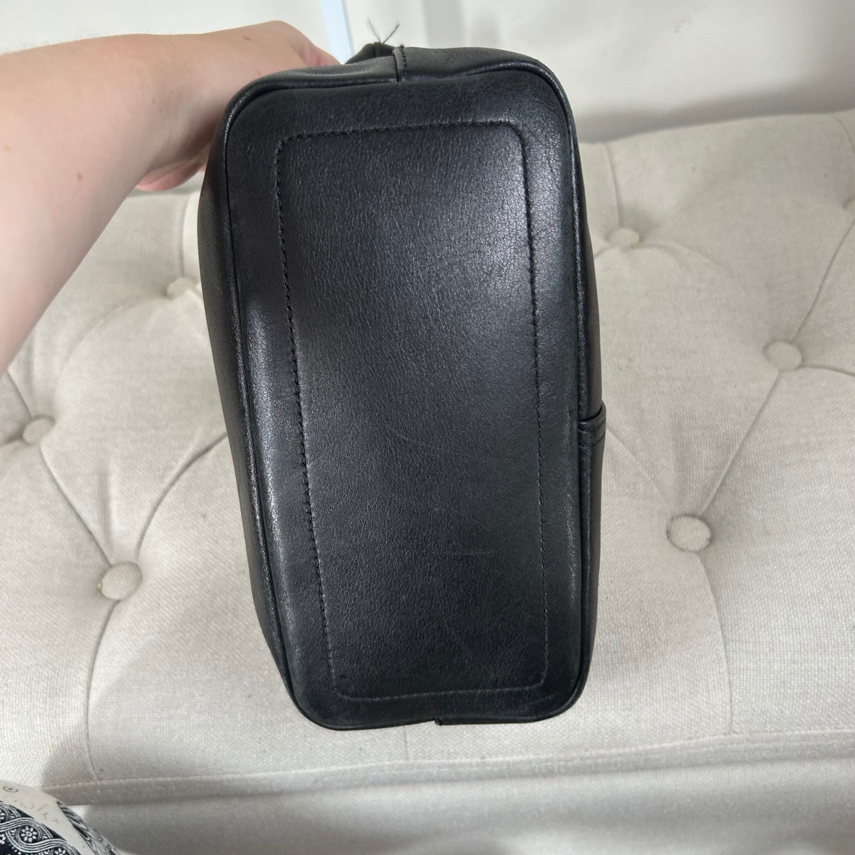 Coach Black Leather Mini Shoulder Bag Handbag H23-9596