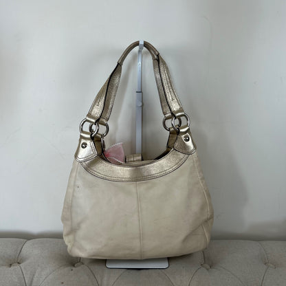 Coach White Leather Soho Buckle Front 3 Compartment Shoulder Bag H1126-F17219