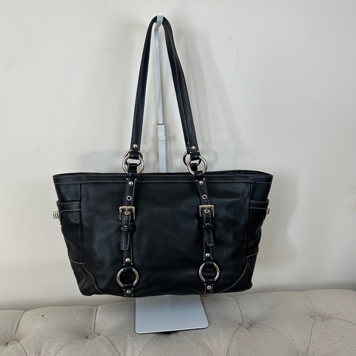 Coach Black Leather East-West Shoulder Bag D0882-F12343