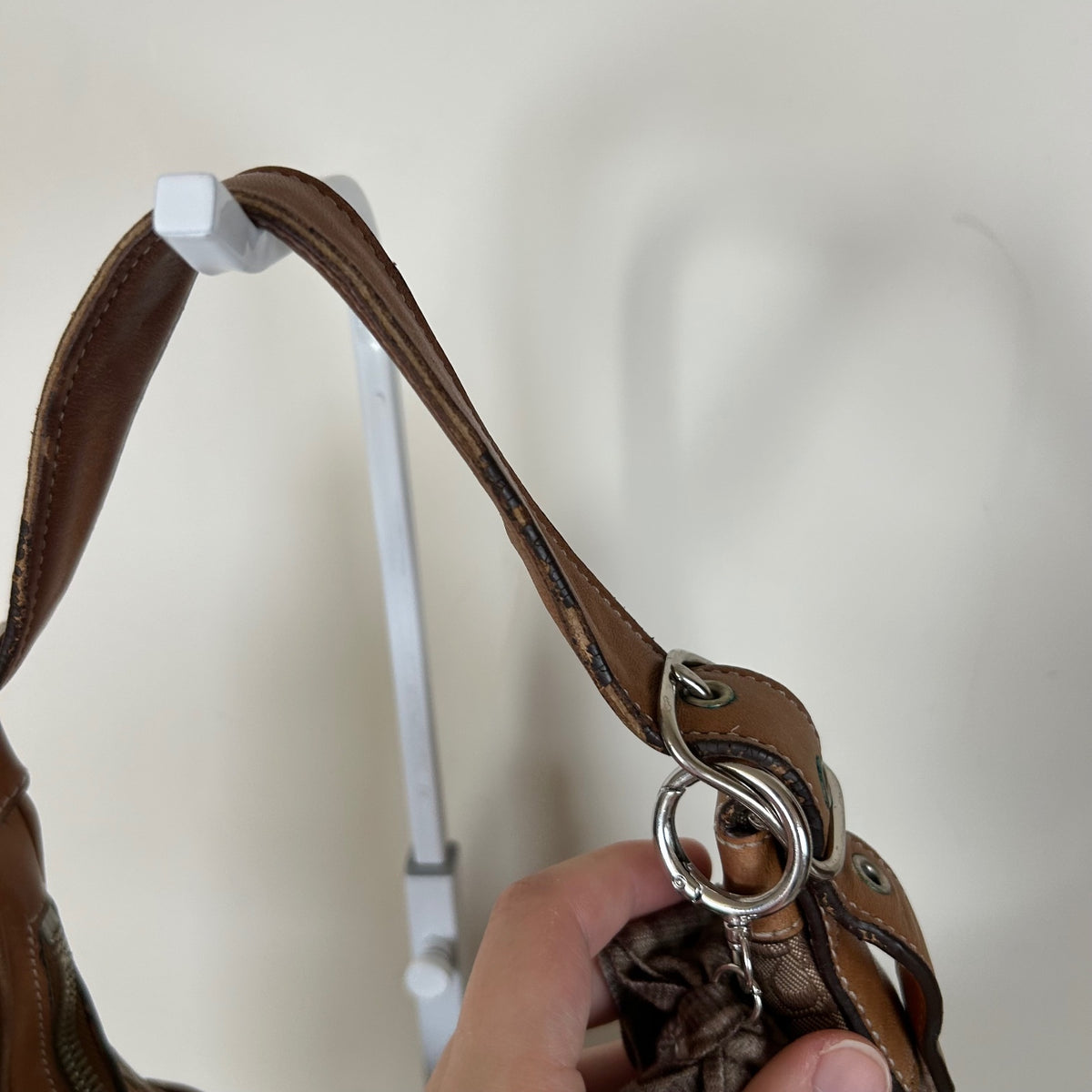 Coach Brown Signature Monogram Ergo Shoulder Bag K2K-6343