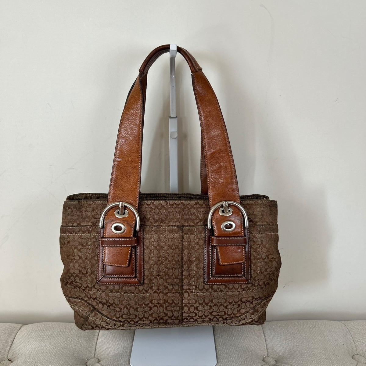 Coach Brown Monogram Soho Tote Shoulder Bag C0867-F12310