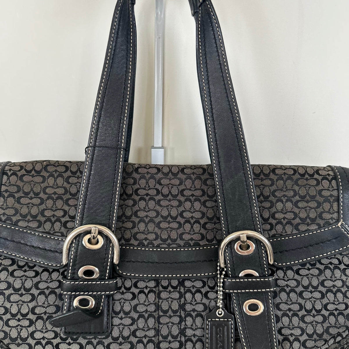 Coach Black Monogram Soho Satchel Shoulder Bag E0894-F12312