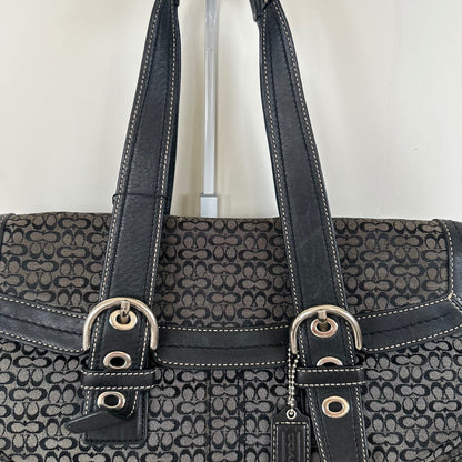 Coach Black Monogram Soho Satchel Shoulder Bag E0894-F12312
