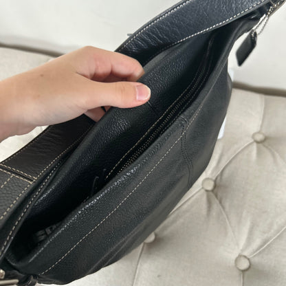 Coach Black Pebbled Leather Shoulder Bag A1376-F15064