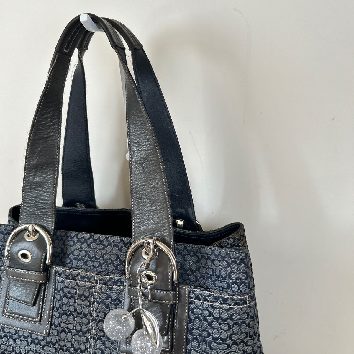 Coach Blue Monogram Soho Tote Shoulder Bag E0820-F12311