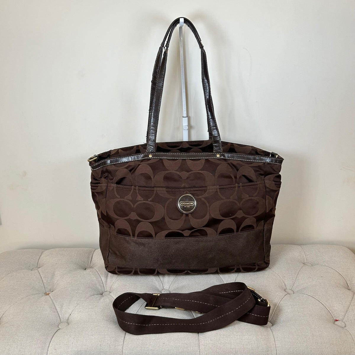 Coach Chocolate Brown Maternity Shoulder Bag H1161-F18033