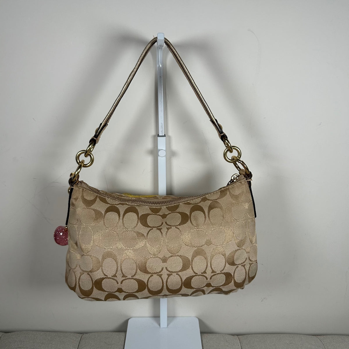 Coach Poppy Graffiti Beige Shoulder Bag L0973-15040
