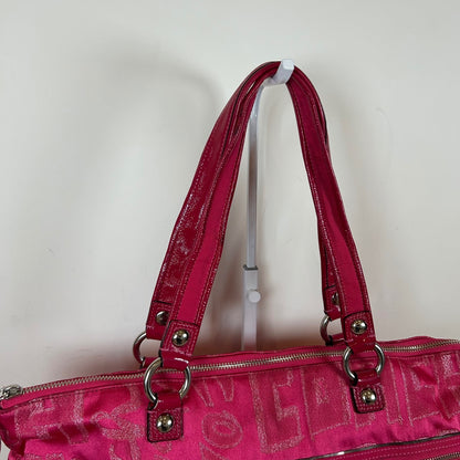 Coach Poppy Neon Pink Shoulder Tote Bag C1069-15301