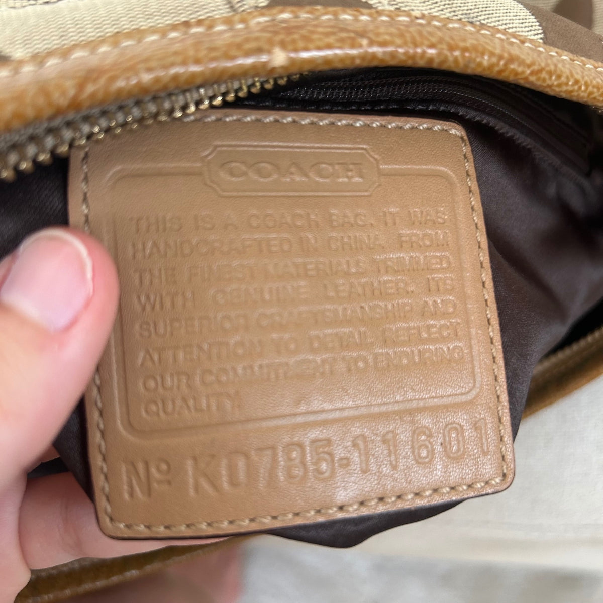 Coach Brown Monogram Ergo Gold Turnlock Shoulder Bag K0785-11601