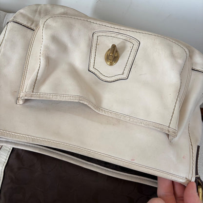 Coach Legacy 'Ali' Bone White Leather Shoulder Bag A0982-F12854