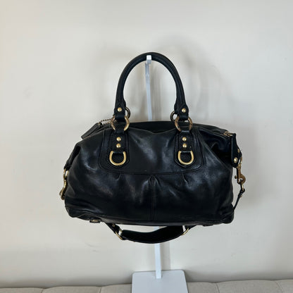 Coach Ashley Black Leather Convertible Handbag L0871-12937