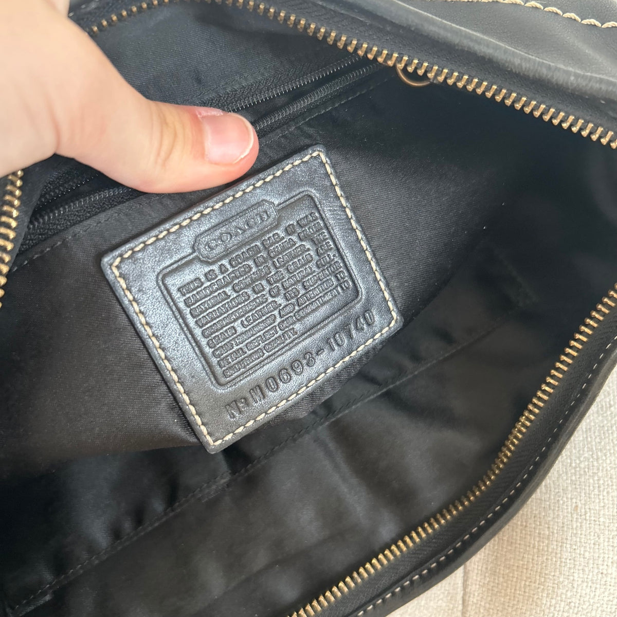 Coach Black Leather Ergo Shoulder Bag M0693-10740