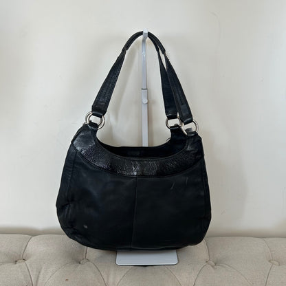Coach Black Leather 3 Compartment Shoulder Bag E1293-F19453