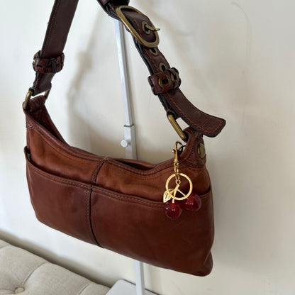 Coach Bleecker Laced Hobo Shoulder Bag Tan Brown Leather H0769-11416