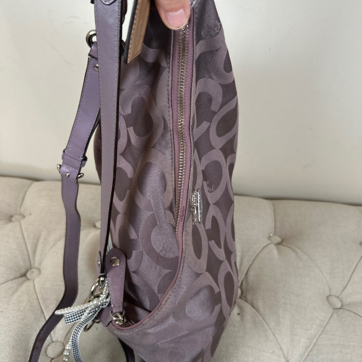Coach Lilac Convertible Crossbody Hobo Bag D1082-14367