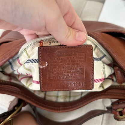 Coach Bleecker Laced Hobo Shoulder Bag Tan Brown Leather H0769-11416