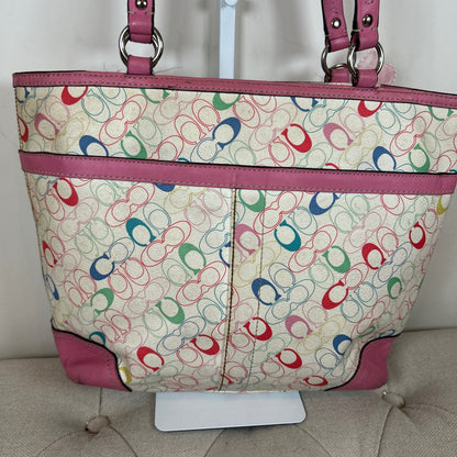 Coach Colourful Leather Tote Shoulder Bag with Charms M1978-F16874