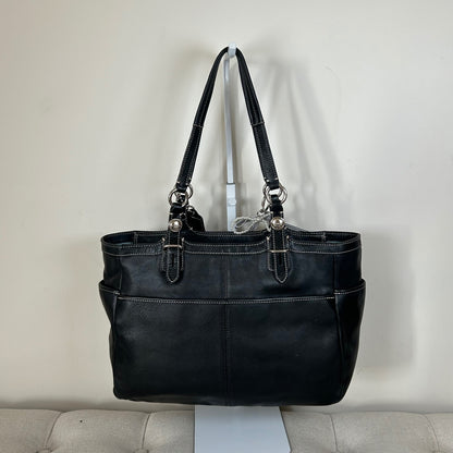 Coach Black Leather East-West Shoulder Bag J1082-F16565