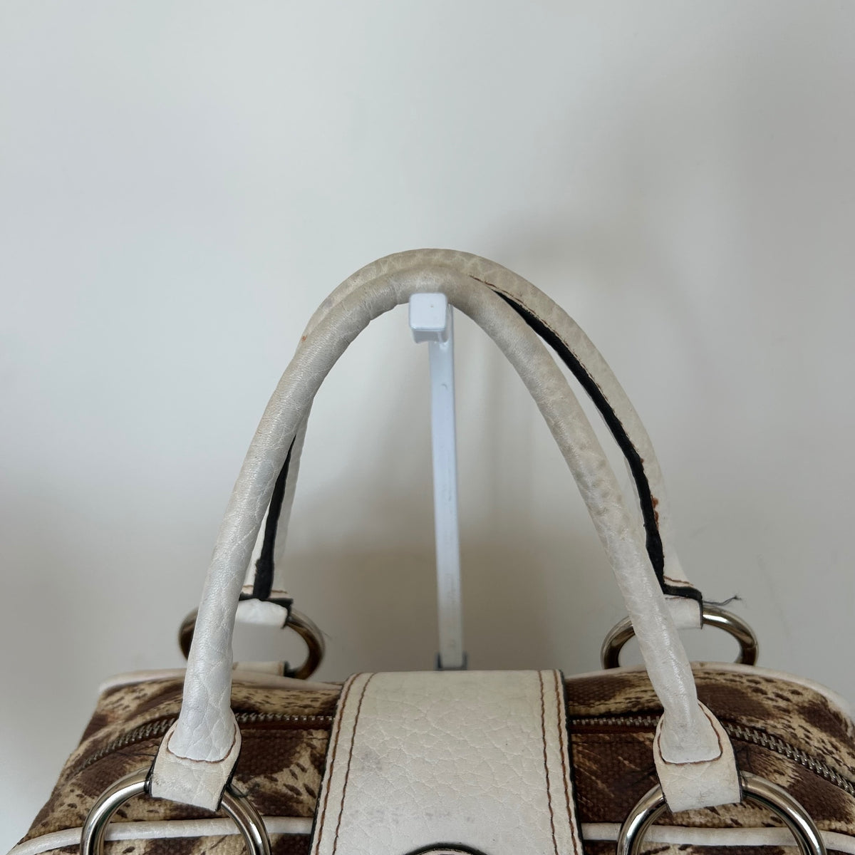 Y2K Guess Cheetah Print Mini Handbag Brown White Trim