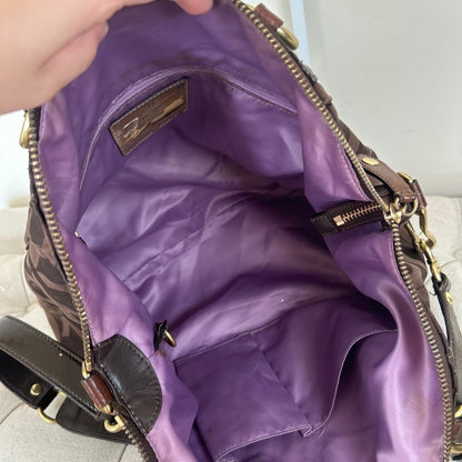 Coach Brown Monogram Ashley Shoulder Bag H0968-14335