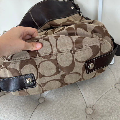 Coach Brown Monogram Large Zoe Shoulder Bag K0932-F12674