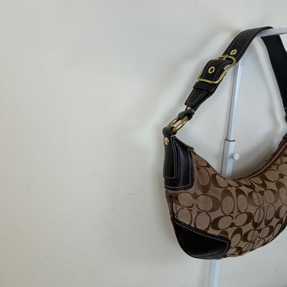 Coach Brown Monogram Hobo Shoulder Bag H0768-11371