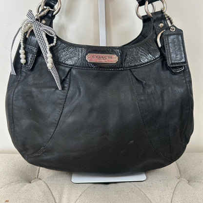 Coach Black Leather 3 Compartment Shoulder Bag E1293-F19453