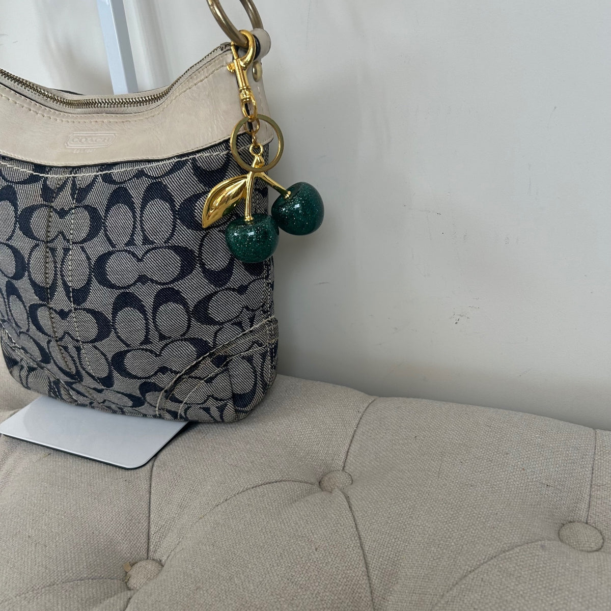 Coach Denim Monogram Convertible Crossbody Shoulder Bag G065-10402