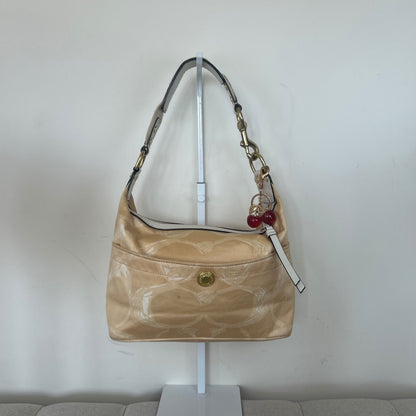 Coach Beige Monogram Hobo Shoulder Bag A0732-F10698