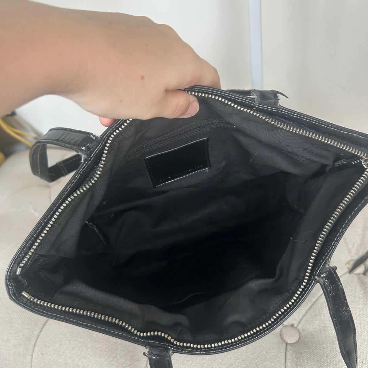 Coach Black Signature Monogram Stripe Tote Bag D1380-F21950