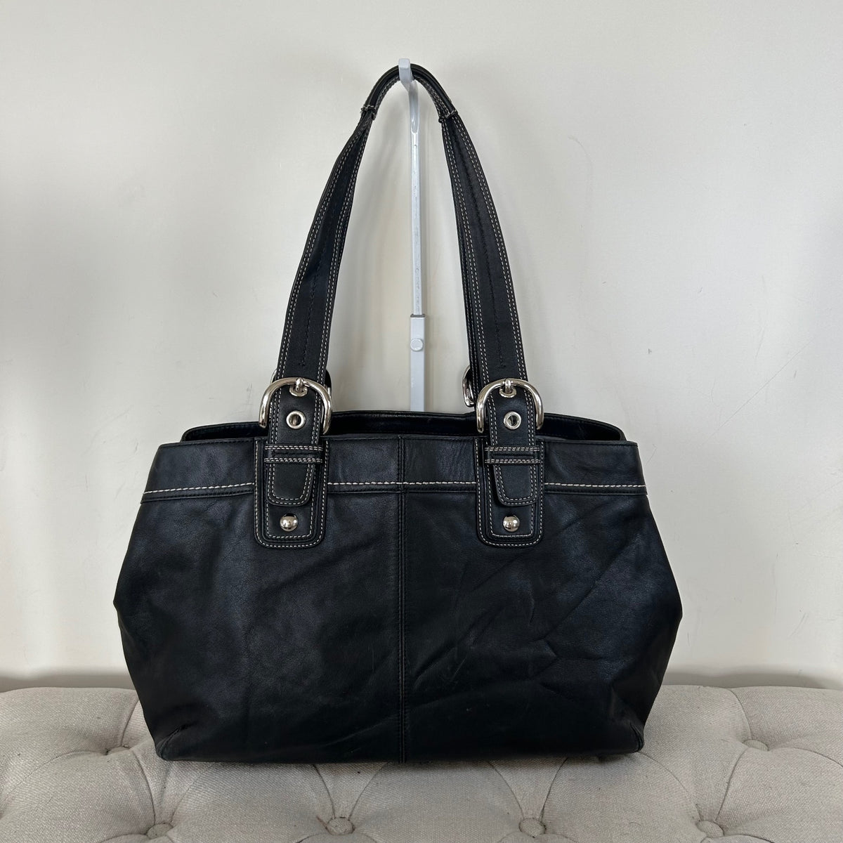Coach Black Leather Soho Tote Shoulder Bag J0972-F13733