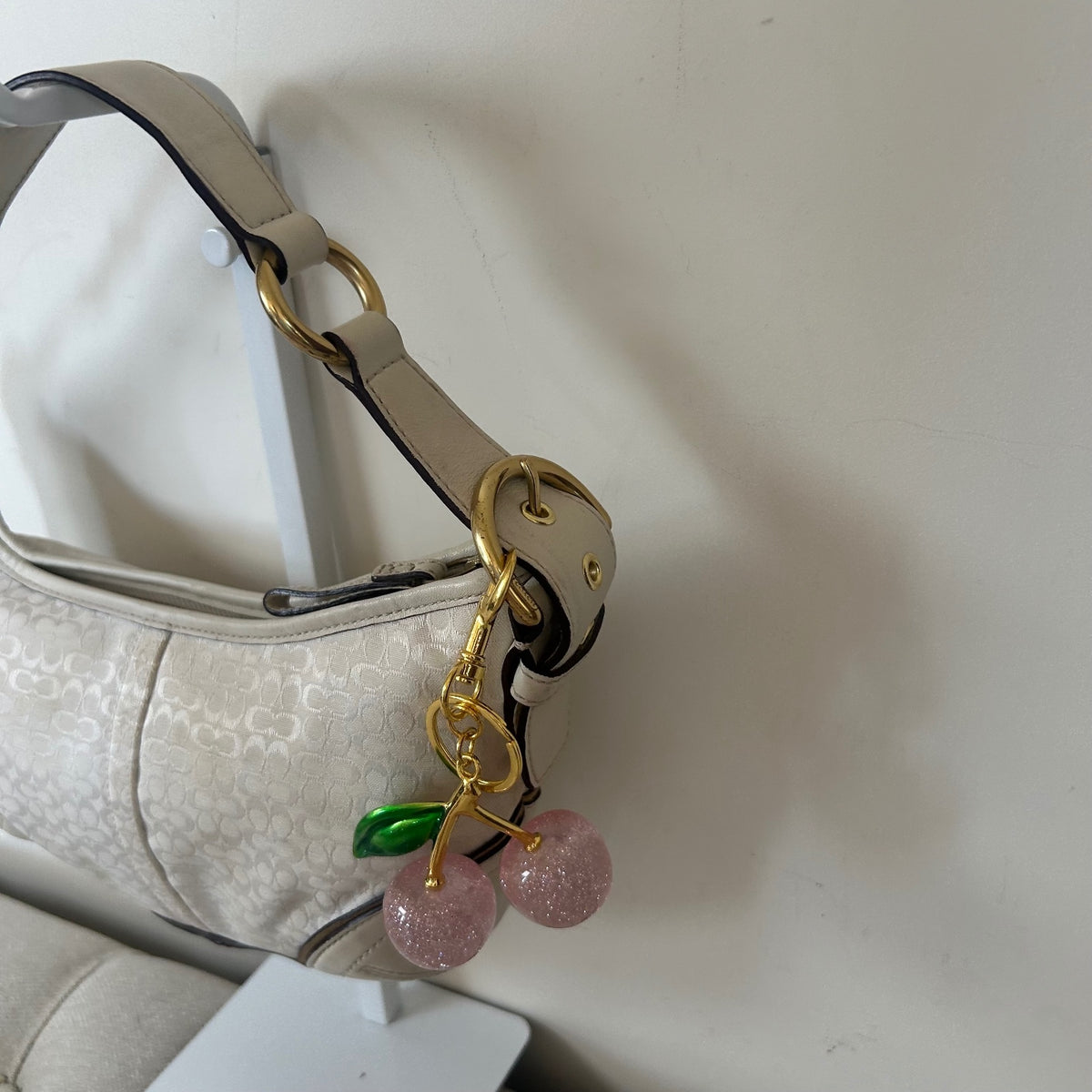 Coach White Monogram Hobo Shoulder Bag H04J-1455
