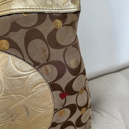Coach Gold Heart Tote Bag J1194-F18870