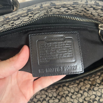 Coach Black Monogram Soho Tote Shoulder Bag M0778-F10927