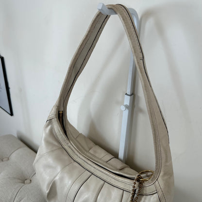 Coach White Leather Ergo Hobo Shoulder Bag B0882-12235