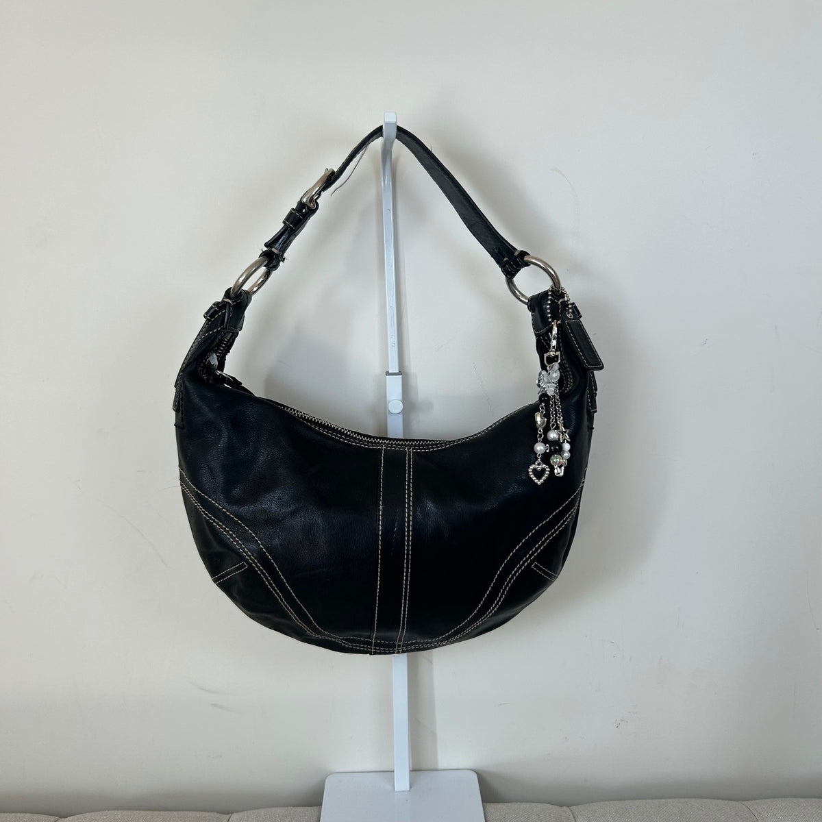 Coach Black Leather Hobo Shoulder Bag G06D-10031