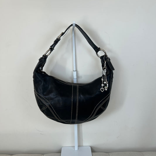 Coach Black Leather Hobo Shoulder Bag G06D-10031
