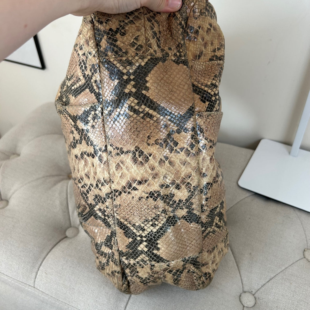 Rare Coach Maggie Snake Print 3 Compartment Shoulder Bag C1271-19629