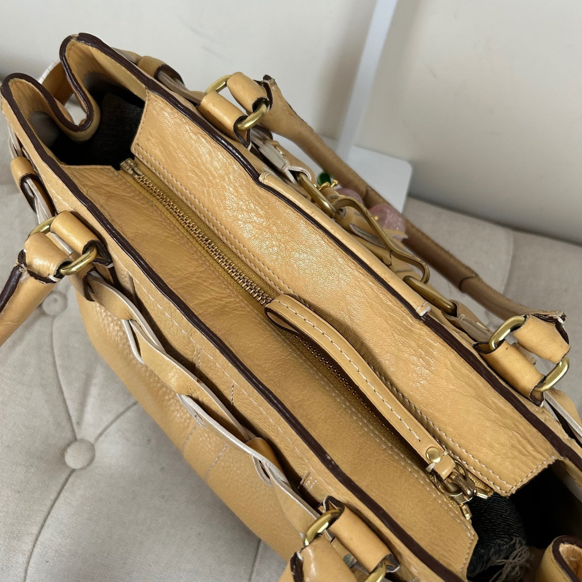 Coach Pastel Yellow Leather Hampton Shoulder Bag A0793-10529