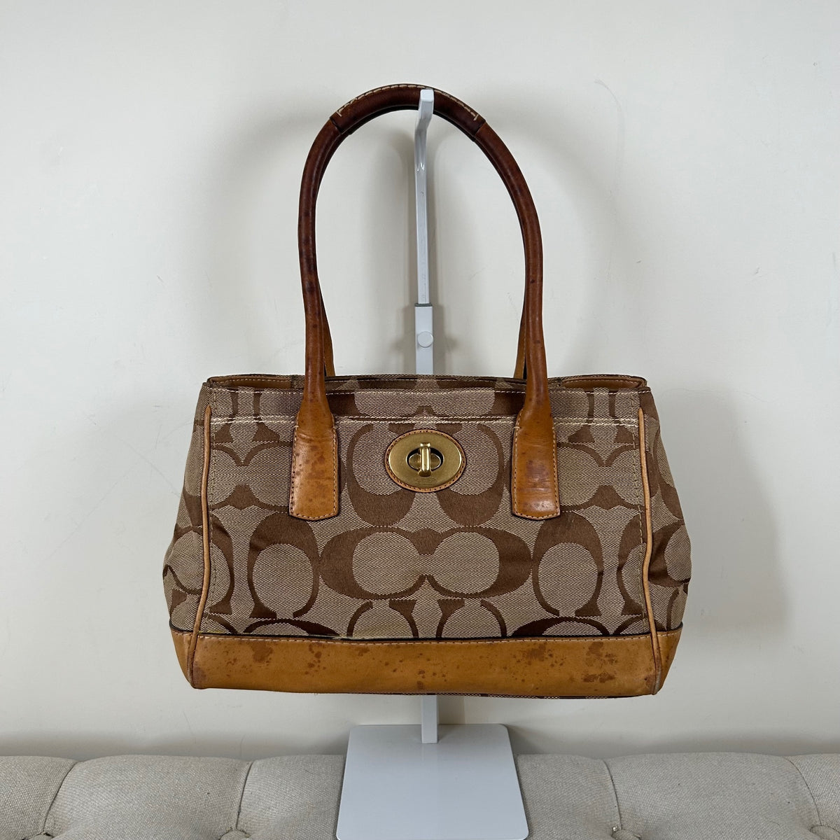 Coach Madeline Brown Monogram Shoulder Bag E0826-12463