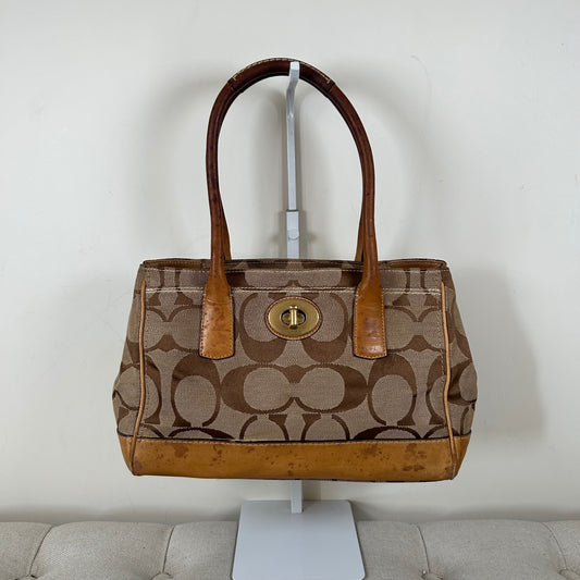 Coach Madeline Brown Monogram Shoulder Bag E0826-12463