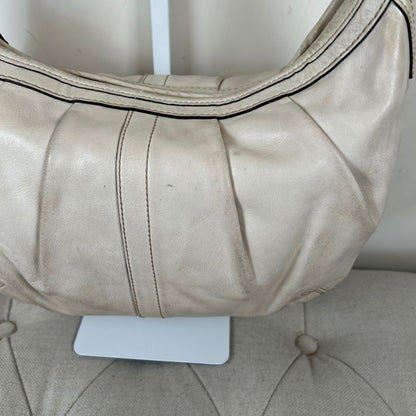 Coach White Leather Ergo Hobo Shoulder Bag B0882-12235