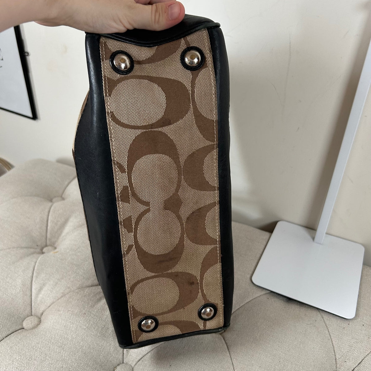 Coach Madeline Brown Monogram Shoulder Bag G0982-F13571